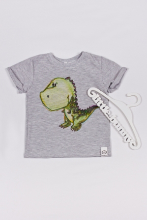 Купить футболку для мальчика или девочки с динозавром Тирекс рост 80-134