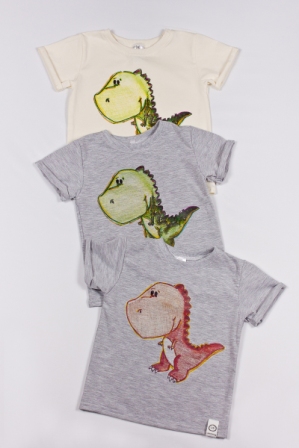 Купить мальчику или девочке футболку с динозавром Тирексом