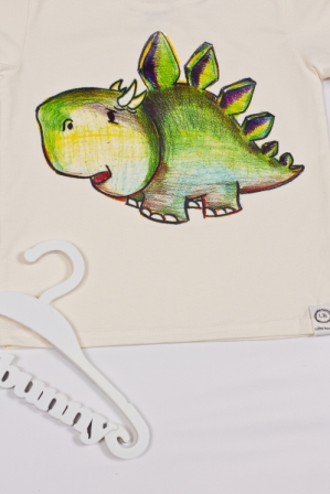 Купить футболку с аппликацией динозавра для мальчика или девочки