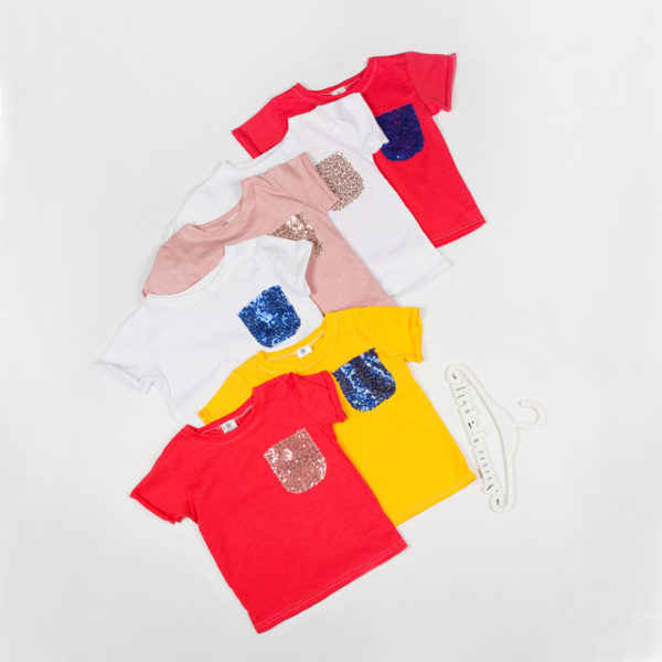 Купить для девочки футболки с пайетками, расцветка: белая, красная, желтая цена Украинского производителя одежды