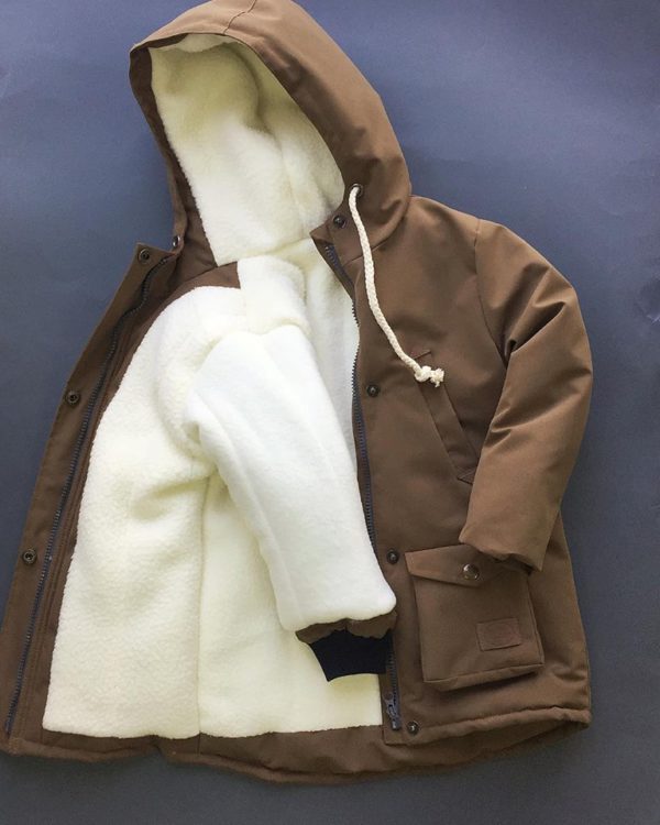 Купить зимнюю куртку для ребенка с капюшоном на флисовой основе с утеплителем Micro-loft в интернет магазине производителя детской одежды Украине